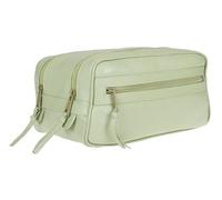 Kulturbeutel Leder Kulturtasche Washbag Sauna Siena 12977 Mint Grün 5 +b