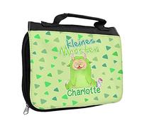 Kulturbeutel mit Namen Charlotte und Motiv - Kleines Monster - | Kulturtasche mit Vornamen | Waschtasche für Kinder