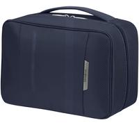 Kulturbeutel SAMSONITE "RESPARK Toilet Kit Weekender", Damen, Gr. B/H/T: 25cm x 17cm x 11cm, blau (midnight blau), Polyester, Taschen Kulturbeutel, Kosmetiktasche Reisekosmetiktasche Beauty-Bag mit Tr