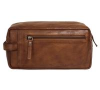 Kulturbeutel SPIKES & SPARROW "TOILETRY BAG", Damen, Gr. B/H/T: 25cm x 13cm x 10cm onesize, braun (cognac), Leder, leicht glänzend, unifarben, Taschen Kulturbeutel, echt Leder (14253308-0) cognac