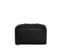 Kulturbeutel TOMMY HILFIGER "TH TRAVEL WASHBAG", Gr. B/H/T: 21cm x 12,5cm x 8cm, schwarz, Textil, Taschen Kulturbeutel, Unisex Kosmetiktasche, Minibag, Kamarabag mit Logoschriftzug (98859547-0) schwar