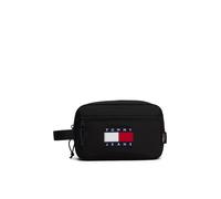 Kulturbeutel TOMMY JEANS "TJM ARCHIVE WASHBAG", Damen, Gr. B/H/T: 23cm x 14cm x 7cm, schwarz, Textil, Taschen Kulturbeutel, Unisex Minibag, Kosmetiktasche mit Tommy Jeans Logoaufnäher (72348242-0) sch