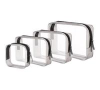 Kulturbeutel transparent 4er Set PVC wasserdicht Reise Make-up Tasche