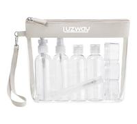 Kulturbeutel Transparent 8x100ml Flaschen Handgepäck Weiß