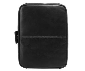 Kulturbeutel X-ZONE, Gr. B/H/T: 21cm x 15cm x 9cm onesize, schwarz, Leder, beschichtet, glänzend, Taschen Kulturbeutel, echt Leder (35361528-0) schwarz