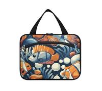 Kulturbeutel zum Aufhängen, Motiv: Reef Fish für Damen, mit Haken, waschbar, Designer-Kulturbeutel für Reisende, Hotel, Bolso de Maquillaje para Mujer, L