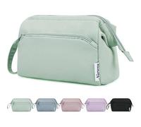 Kulturtasche Damen Kosmetiktasche Reise Make-up-Tasche Groß, Minzgrün