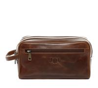 Kulturtasche Herren Leder braun GATWICK Kulturbeutel