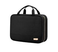 Kulturtasche Schminktasche Reise-Kosmetiktasche mit Haken, Aufbewahrungstasche for Reiseutensilien, wasserdichte Kulturtasche for Aufhängen Waschtasche Kosmetiktasche(Black)