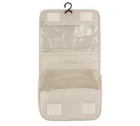 Kulturtasche zum Aufhängen Faltbarer Kulturbeutel mit Henkel für Reisen Kosmetiktasche Toilettentasche Waschbeutel für Damen und Herren Beige