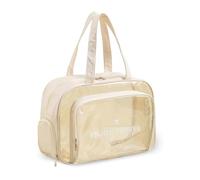 kumet Große transparente Kulturbeutel mit Schuhfach, multifunktionale PVC-Reisetasche, langlebiger und vielseitiger Organizer für Reisen, Fitnessstudio, Pool und mehr, Beige, Modisch