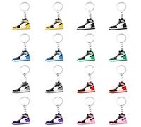 KUMSODE 16 Stück Sneaker Schlüsselanhänger Sport, Geschenk Basketball Keychain Mini Schuh, für Männer Frauen Kinder Geschenk Autos Taschen Schlüsselanhänger,
