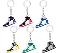 KUMSODE Fußball Schlüsselanhänger, 6PCS Mini Fußball Design Schlüsselanhänger Fußballspiel Geschenk Silikon Sport Schlüsselanhänger Fußballfans süßer Schlüsselanhänger für Jungen und Mädchen