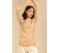 KUNA - Alpaka Damen Pullover Turtleneck - Anahi - 100 % Baby-Alpaka - Beige / L