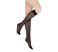 KUNERT Damen Kniestrümpfe Cotton Sole 20 hautsympatisch 20 DEN Black 0500 39-42