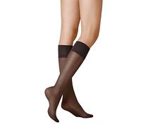 Kunert Kniestrümpfe Satin Look 20 DEN Damen 3er-Pack Schwarz 39/42