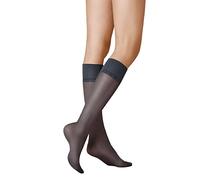 KUNERT Damen Kniestrümpfe Satin Look 20 glänzend 20 den marine 39/42