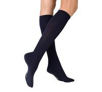 Kunert Damen Kniestrümpfe Soft Wool Cotton weich 3er Pack Marine Gr. 39-42 (II)