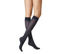 KUNERT Damen Kniestrümpfe Velvet 40 druckfreier Bund 40 DEN Marine 0880 35-38
