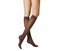 KUNERT Damen Kniestrümpfe Velvet 40 druckfreier Bund 40 DEN Espresso 4800 35-38