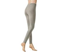 Strickstrumpfleggings KUNERT "Leggings Liz", Damen, Gr. 38-40, grau (lichtgrau 0170), Obermaterial: 97% Baumwolle CO. 3% Elasthan EL., Strumpfhosen (54781105-38) lichtgrau 0170