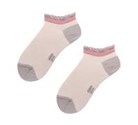 Sneakersocken KUNERT "Sneaker Elegant Essential", Damen, Gr. 39-42, weiß (holiday, rose 1556), Obermaterial: 80% Baumwolle CO. 10% Polyamid PA. 5% Viskose CV. 3% Elasthan EL. 2% Polyester PES., Socken