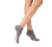 KUNERT Damen Sneaker Socken Liz Plush druckfreier Bund Lichtgrau 0170 35-38