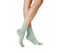 KUNERT Damen Socken Sensual Cotton Rollrand 130 DEN sage 1516 35-38