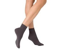 Socken KUNERT "SENSUAL COTTON", Damen, Gr. 35-38, antracite, Baumwollmischung, normal, Socken Socken, druckfreier Komfortbund mit Rollrand (94040101-35) antracite