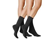 KUNERT Damen Socken Take Care Basic 2-Pack für Diabetiker Black 0070 41-42