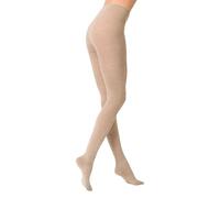 Strickstrumpfhose KUNERT "Strumpfhose Soft Wool Cotton", Damen, Gr. 40-42, grau (beige, meliert 8320), Obermaterial: 60% Schurwolle WV. 25% Baumwolle CO. 13% Polyamid PA. 2% Elasthan EL., Strumpfhosen