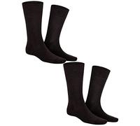 KUNERT Herren Comfort Cotton 2-Pack druckfreier Bund Socken, Brown-Mel, 47/50 (2er Pack)