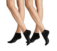 Kunert Damen Sneaker-Socken Hudson – 2er-Pack hautfreundlich Schwarz 0005 Größe 35-38