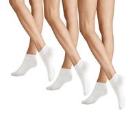 Hudson Unisex Sneakersocken Simply – kurze, einfarbig – 3er Pack Weiß 43-46