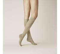 KUNERT Damen Kniestrümpfe Soft Wool Cotton weich Beige-mel. 8320 35/38