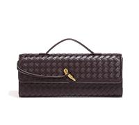 KUNGFUMA Damen für gewebte Abendtaschen Veganes Leder Clutch Handtaschen Trendy Crossbody Bag Clutch Geldbörsen, Schokolade
