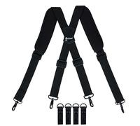 KUNN Taktische Hosenträger mit Metallhaken, gepolstert, Polizeigeschirr für Herren, Schwarz