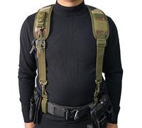 KUNN Taktische Hosenträger Polizei Duty Gürtel Geschirr mit Schlüsselanhänger und Gürtel Karabinerhaken Camouflage