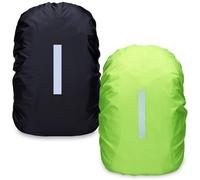 Kunoli 2 StüCk RegenhüLle Rucksack, Rucksack Regenschutz mit Reflexstreifen, Wasserfester Rucksack Cover Schulranzen Regenschutz füR Fahrradtasche, Backpack Rain Cover füR Wandern,Camping (A, M)