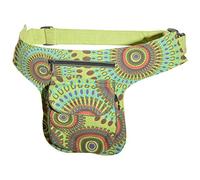 KUNST UND MAGIE Bauchtasche Mandala-Print Gürteltasche Festivaltasche, Farbe:Lemon