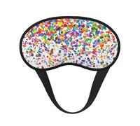 Kunstdruck mit farbigen Punkten,Vollständige Augenabdeckungen, lichtundurchlässige Schlafmasken, Verdunkelungs-Augenschützer