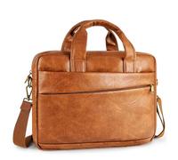Kunstleder-Kuriertasche für Herren, 39,6 cm (15,6 Zoll), Laptoptasche, Aktentasche, Computer-Handtaschen, Schultertasche, Crossbody-Tasche mit gepolsterter Laptophülle für Arbeit, Uni, Reisen, PU