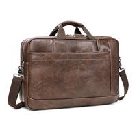 Kunstleder-Kuriertasche für Herren, 43,2-43,9 cm (17-17,3 Zoll): wandelbarer 3-in-1-Rucksack, Laptop-Tasche, Aktentasche, Computer-Handtaschen, Schultertasche, Crossbody-Tasche mit gepolsterter
