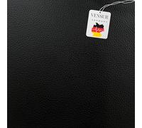 Kunstleder Leder Meterware Lederimitat für Fahrzeuge, Camper, Sofas, Möbel, Stühle, Kleidung, Polster Bezugsstoff Lederoptik Reparatur Lederflicken Geprägt Wasserdicht (Schwarz, 10cm x 150cm)