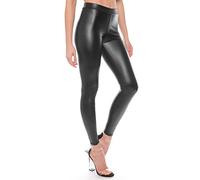 Kunstleder leggings damen High Waist lederhose damen leggins blickdicht schwarz damen leggings leggins damen leder leggings damen thermoleggins für damen lederleggings schwarz 36 S