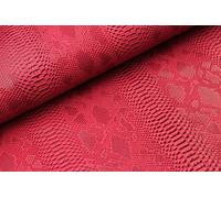 Kunstleder-Schlangenhautimitat, Taschenstoff, Patchwork, Basteln, Schlangenoptik-VERENA-ca. 140 cm breit-600 g/Qm-50 cm Schritte-Meterware-4 verschiedene Motive (Fuchsia-6-VERENA)