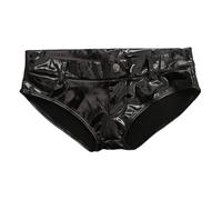 Kunstleder Shorts mit niedriger Taille, glänzender Wetlook, Raves Unterseite, Nachtclub, Tanzpartys, Booty Shorts, Hotpants, Pu Leder Hotpants, Clubwear