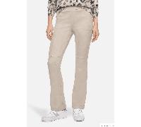 Kunstlederhose Flared aus Velour Taupe 38