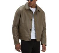 Kunstlederjacke im Oversized-Look - Knopfverschluss, Urban Style Khaki XXL