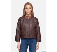Kunstlederjacke mit aufgesetzten Taschen Muskat 40